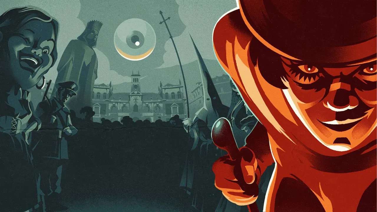 A Forbidden Orange backdrop