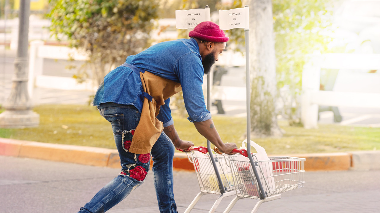 Supermarket Stakeout backdrop