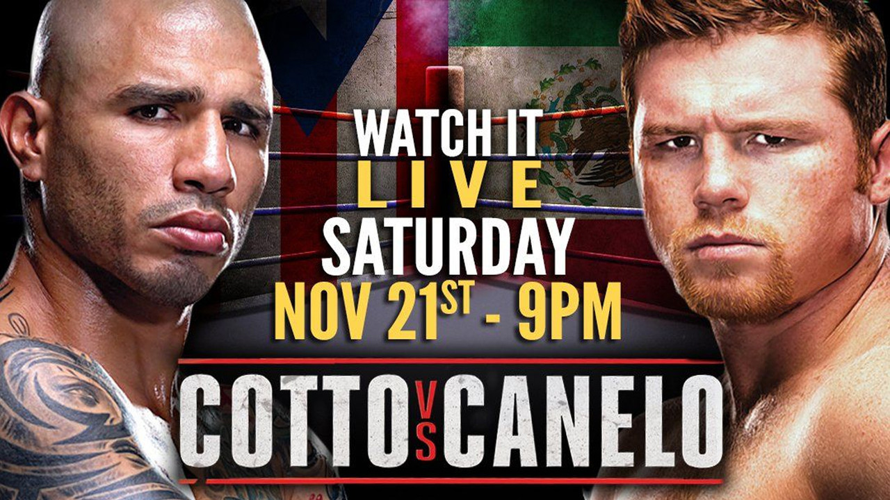 Miguel Cotto vs. Canelo Álvarez backdrop