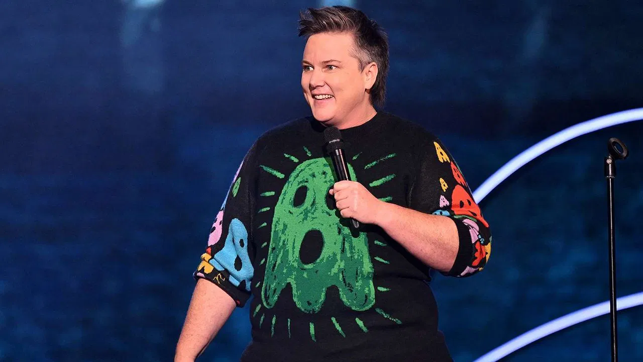 Hannah Gadsby's Gender Agenda backdrop