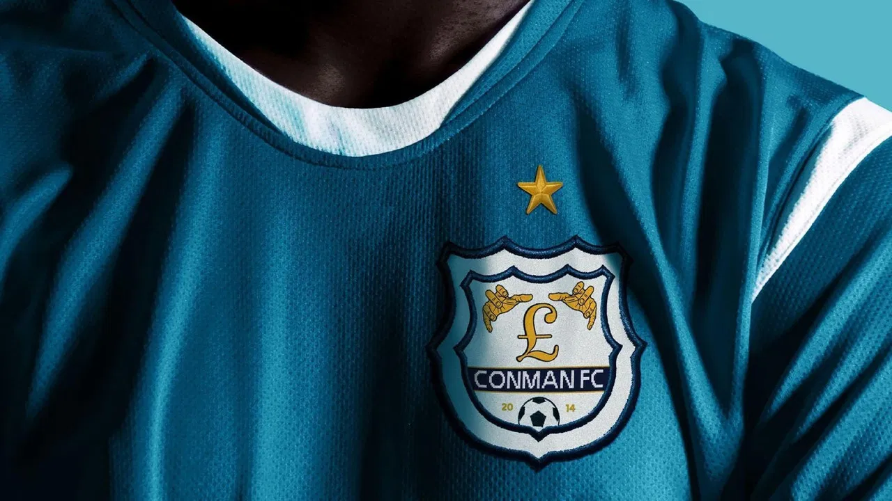 The Football Fraudster backdrop