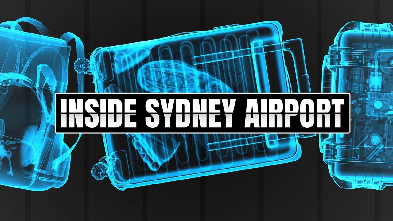 Inside Sydney Airport backdrop