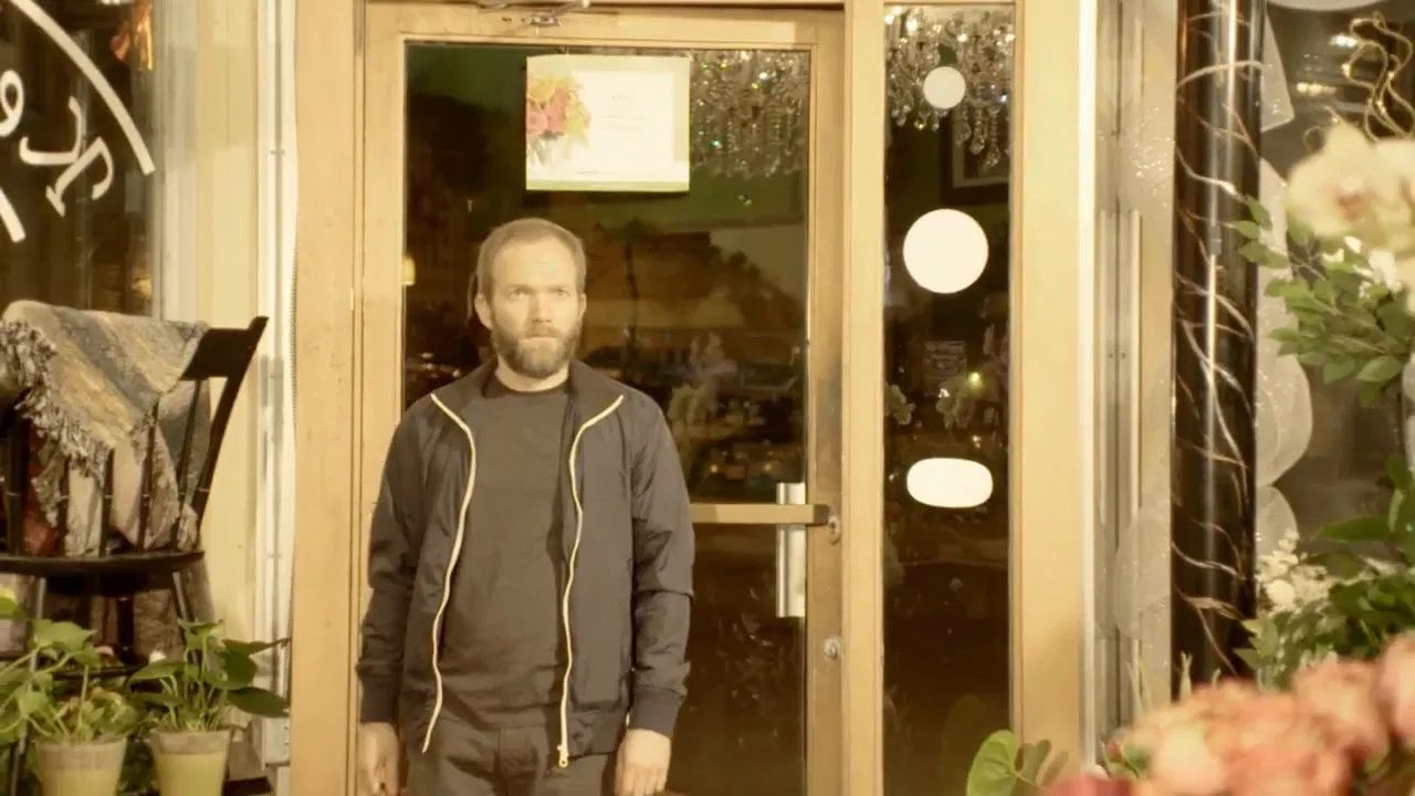 The Man Who Loved Flowers backdrop