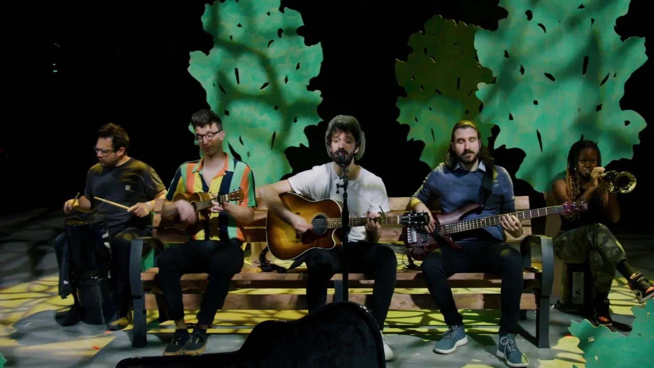 AJR's One Spectacular Night backdrop