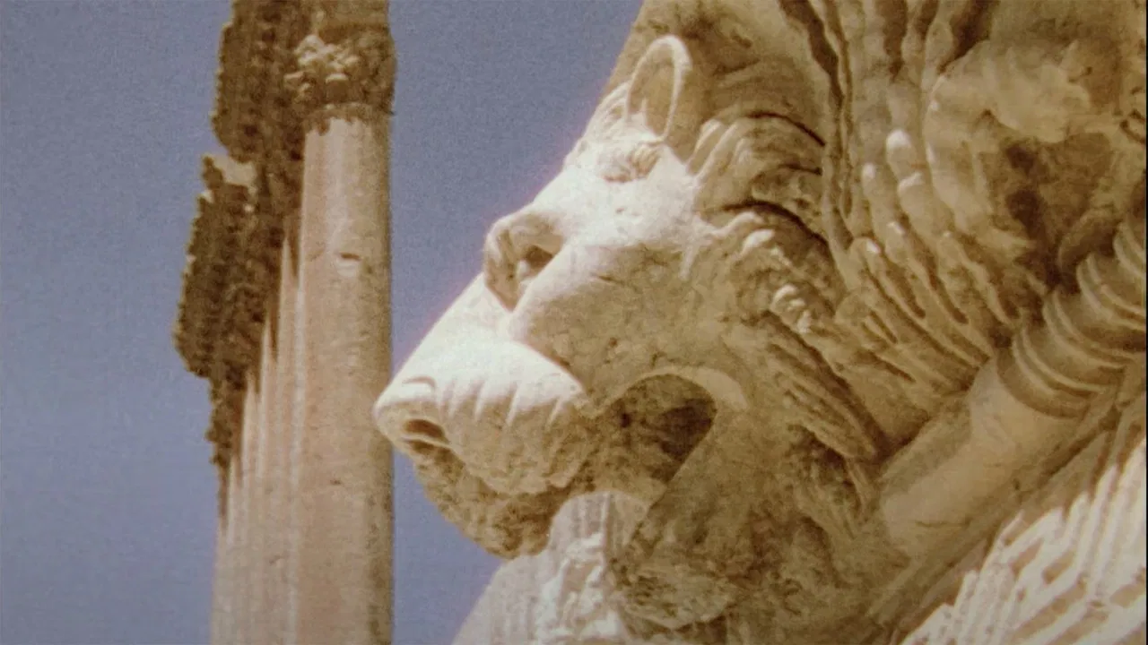 Ruins of Palmyra and Baalbek backdrop