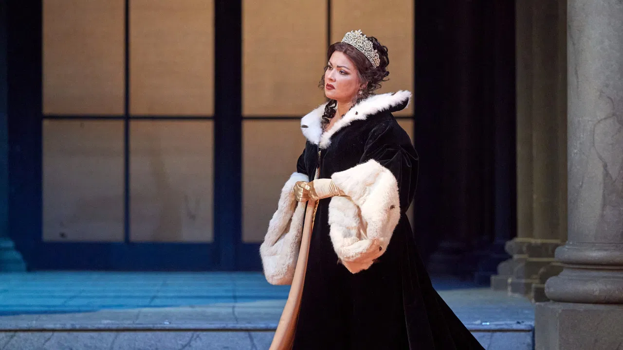 Puccini's Tosca with Anna Netrebko backdrop