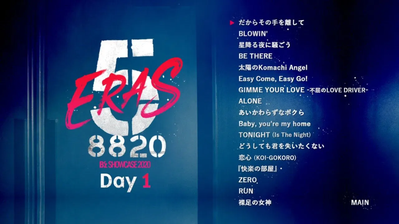 B'z SHOWCASE 2020 -5 ERAS 8820- Day1 backdrop
