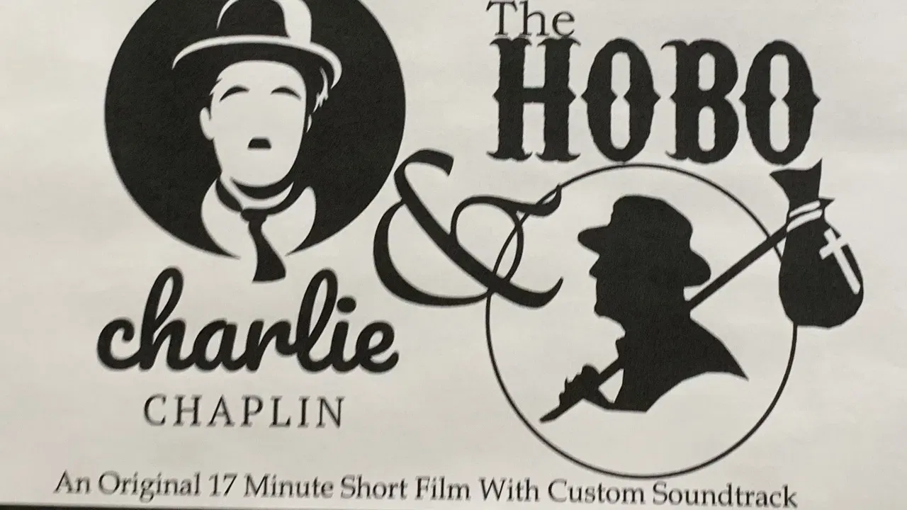 Charlie Chaplin & the Hobo backdrop