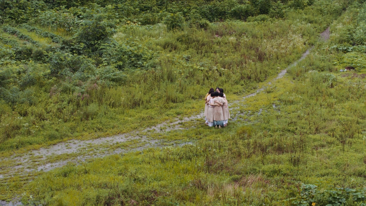 Women in Green backdrop