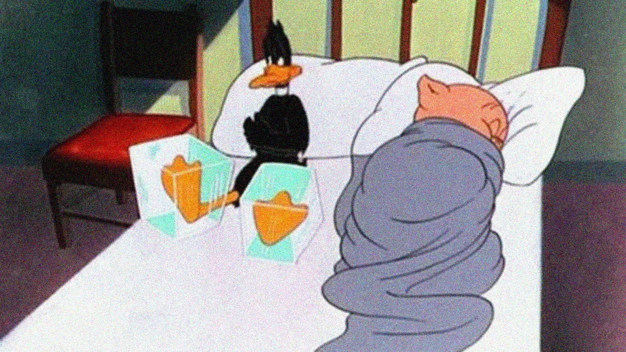 Daffy Duck Slept Here backdrop
