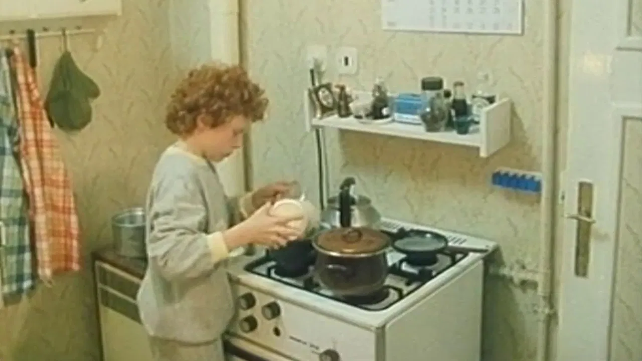 Někdo schází u stolu backdrop