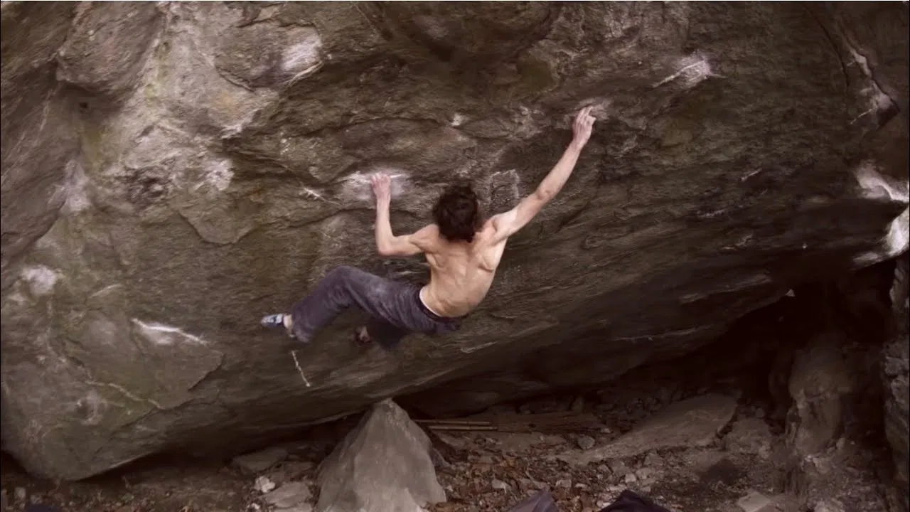 Adam Ondra - Two V16 backdrop