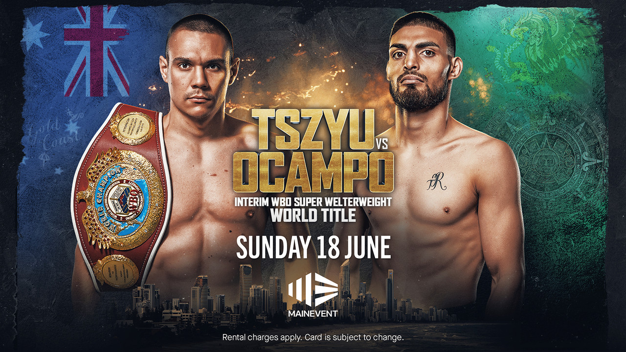 Tim Tszyu vs. Carlos Ocampo backdrop