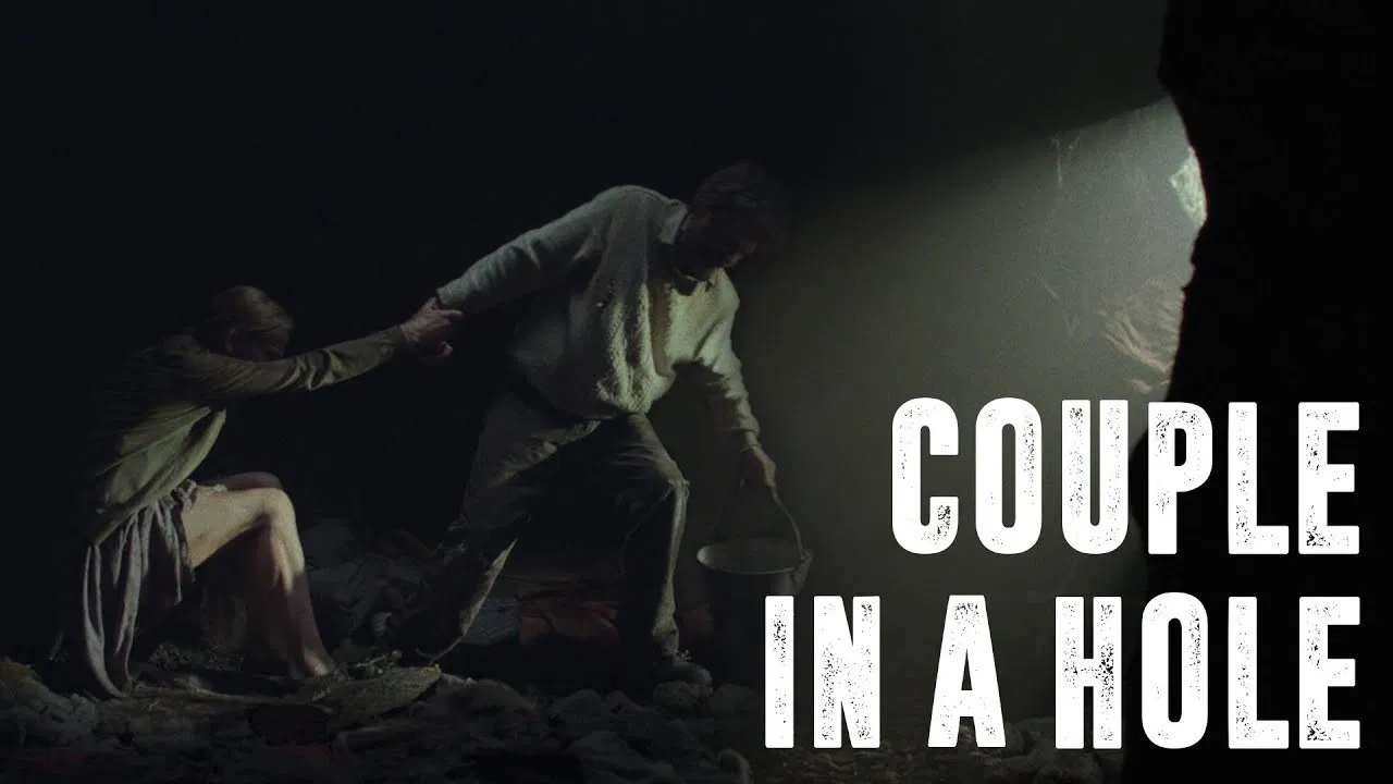 Couple in a Hole backdrop