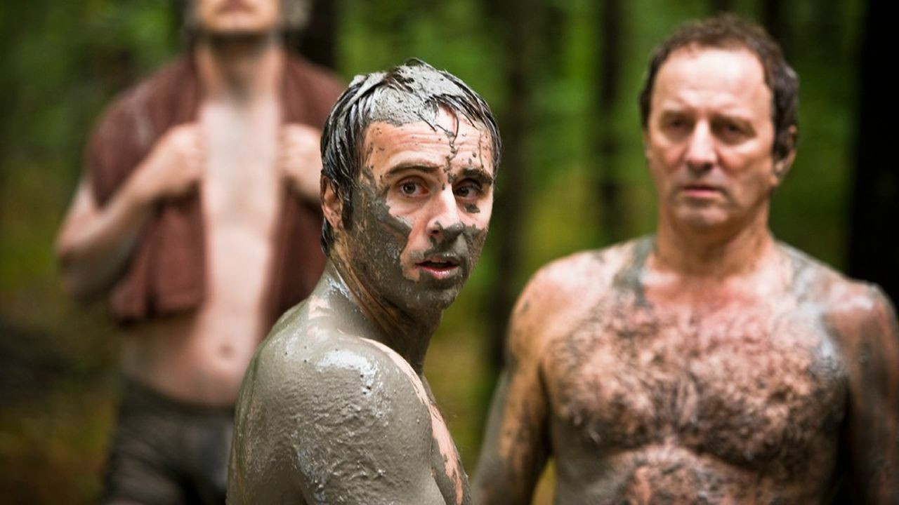 Father and Guns backdrop