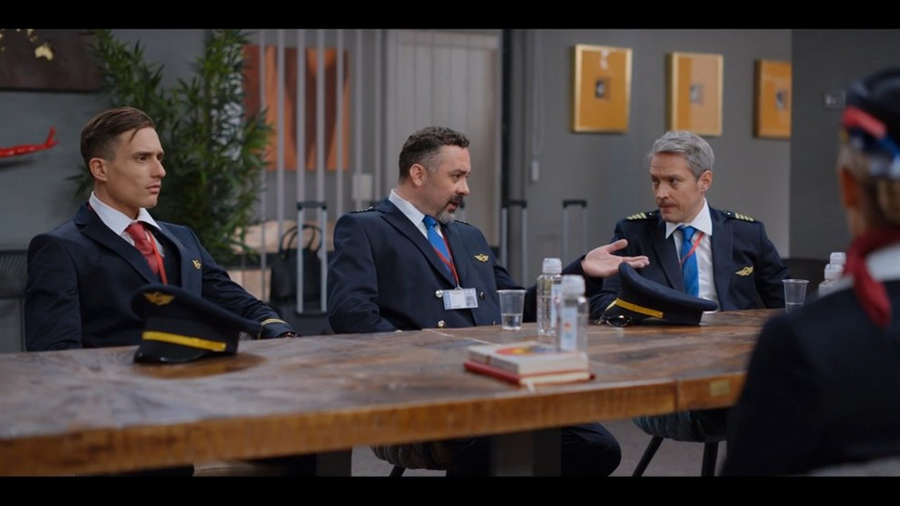 The Flight Attendants backdrop