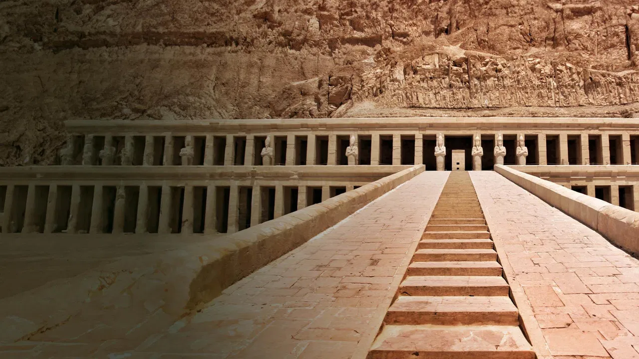Les Mystères du Temple d'Hatchepsout, Reine d'Egypte backdrop