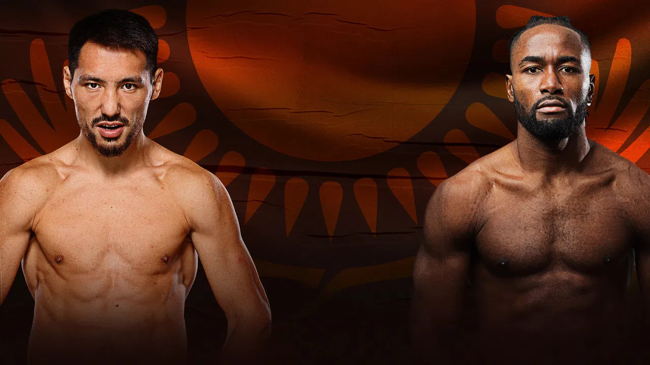 Janibek Alimkhanuly vs. Anauel Ngamissengue backdrop