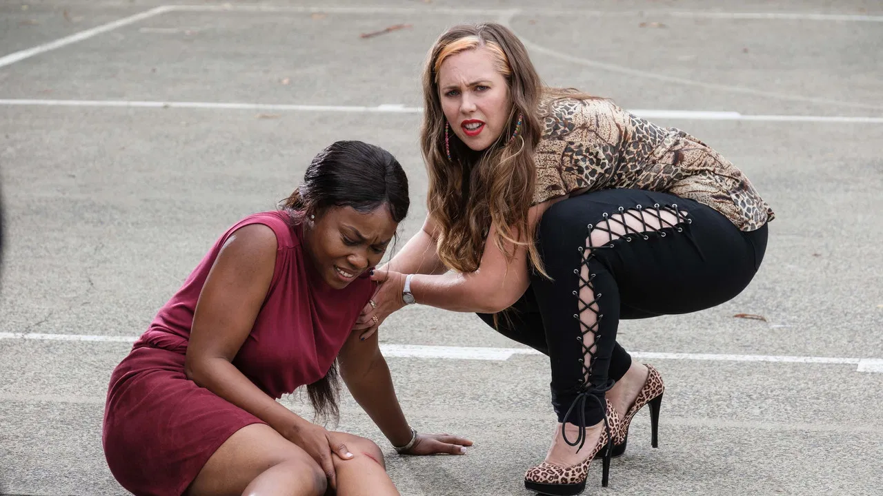 Carmen & Bolude backdrop