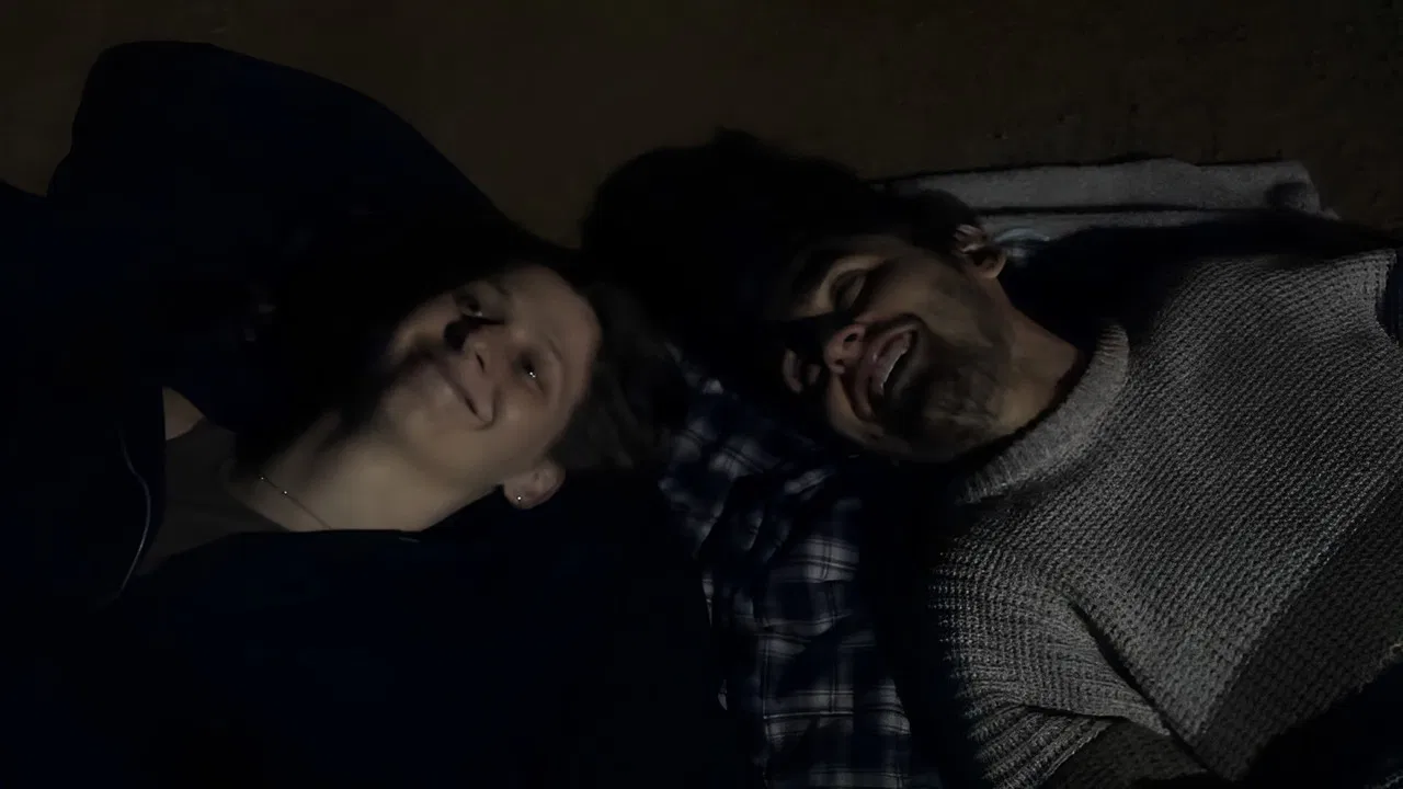 Madeline & Cooper backdrop