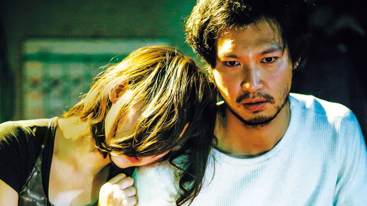 A Woman Wavering in the Rain backdrop