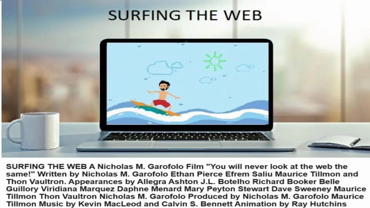 Surfing the Web backdrop