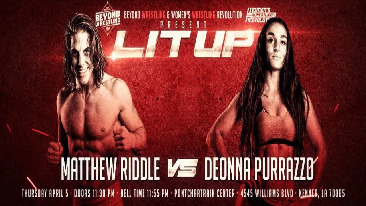Beyond Wrestling & WWR Present "Lit Up" backdrop