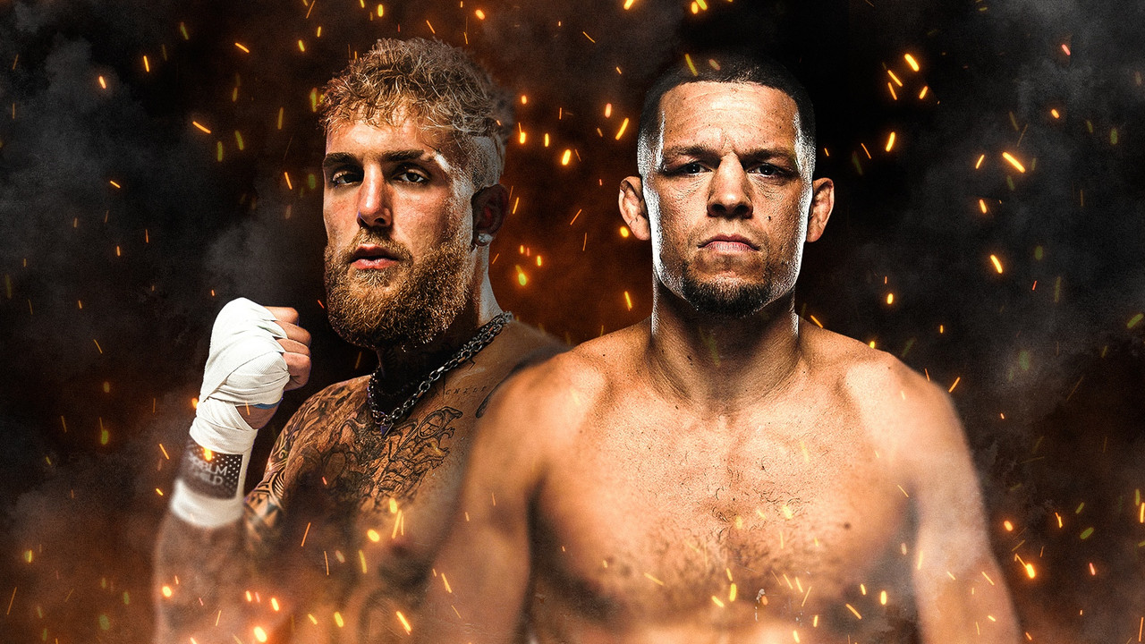 Jake Paul vs. Nate Diaz backdrop