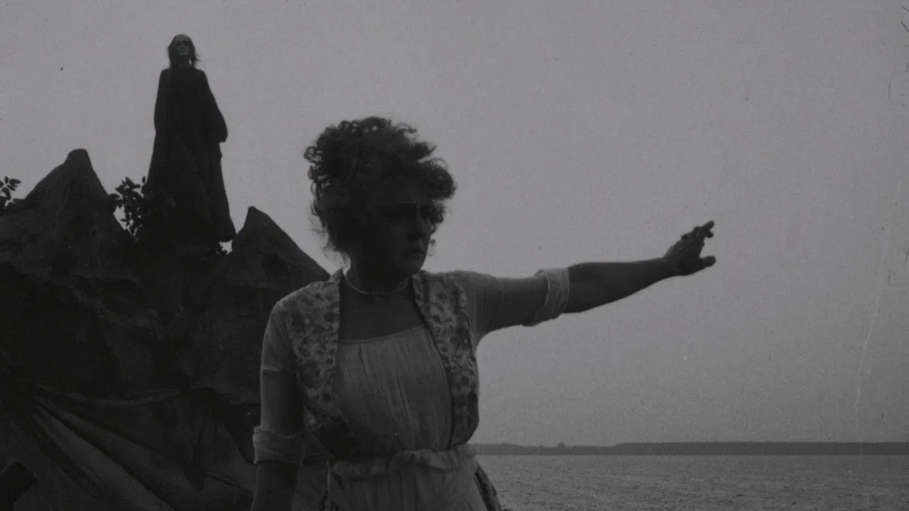 Hilde Warren and Death backdrop