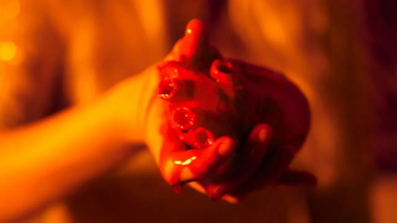 Heartless Christmas backdrop