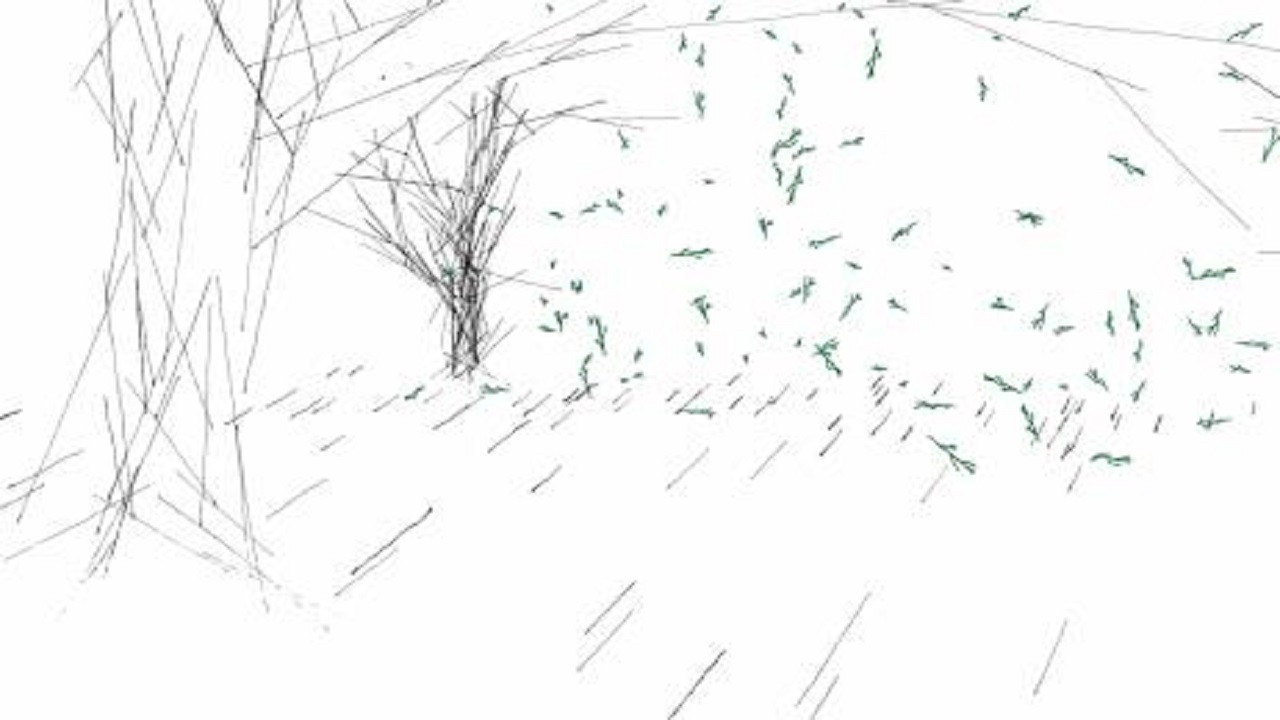 The Train, The Forest backdrop