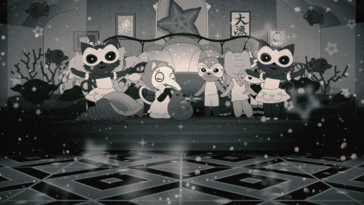 Tamala 2030: A Punk Cat in Dark backdrop