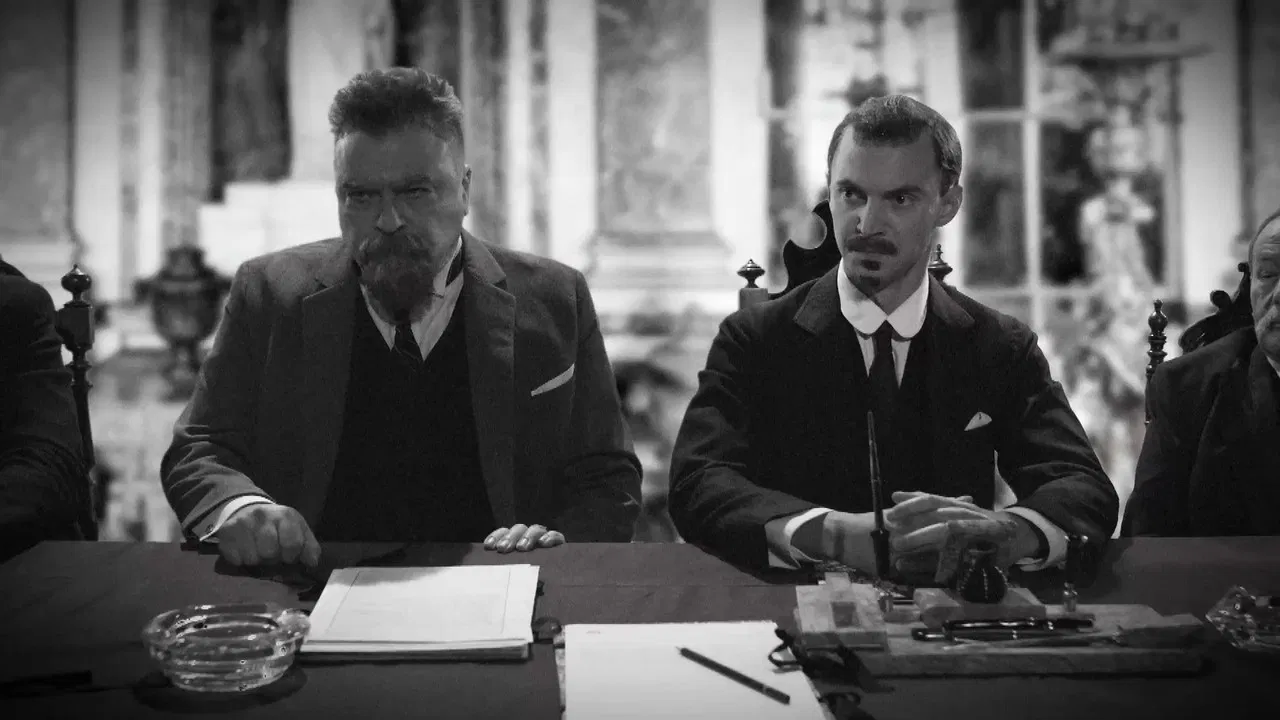 Dva muži v roce jedna backdrop