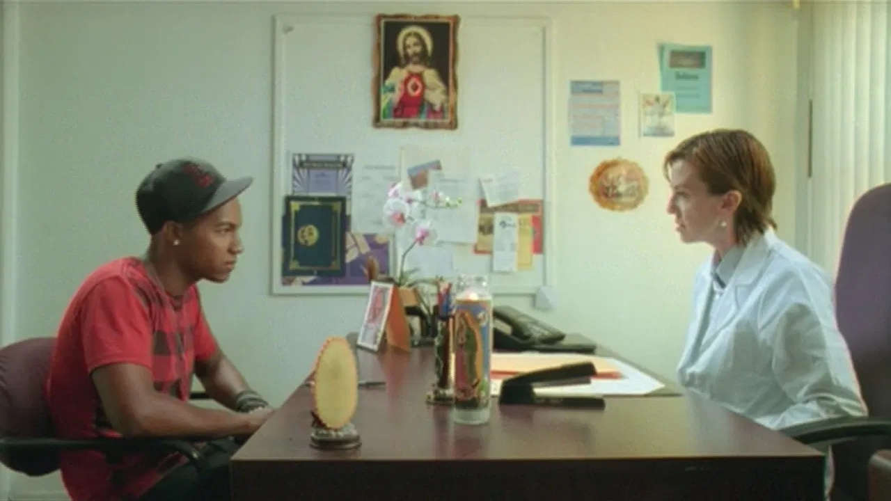 The Young & Evil backdrop