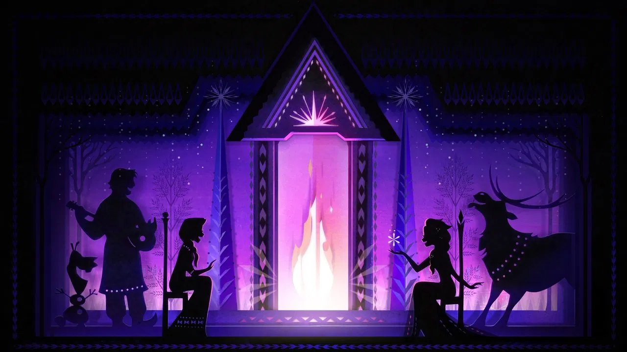 Arendelle Castle Yule Log: Cut Paper Edition backdrop