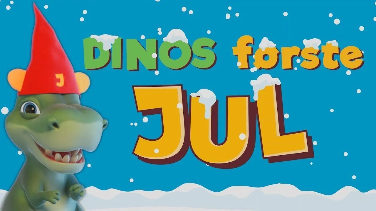 Dinos første jul backdrop
