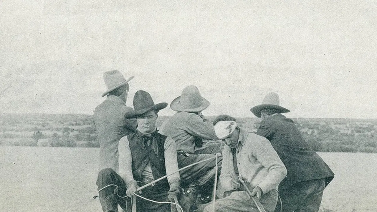 The Shotgun Man and the Stage Driver backdrop