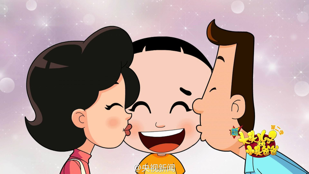 Big-Headed Kid and Small-Headed Father backdrop