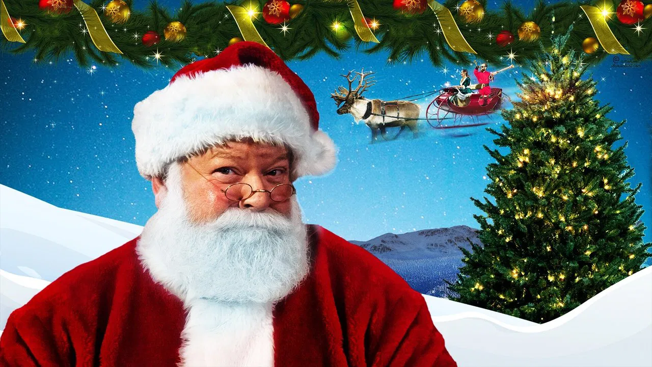My Adventures with Santa backdrop