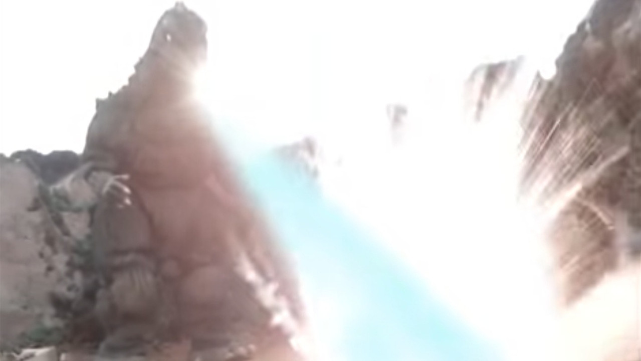 Godzilla vs. Lequio backdrop