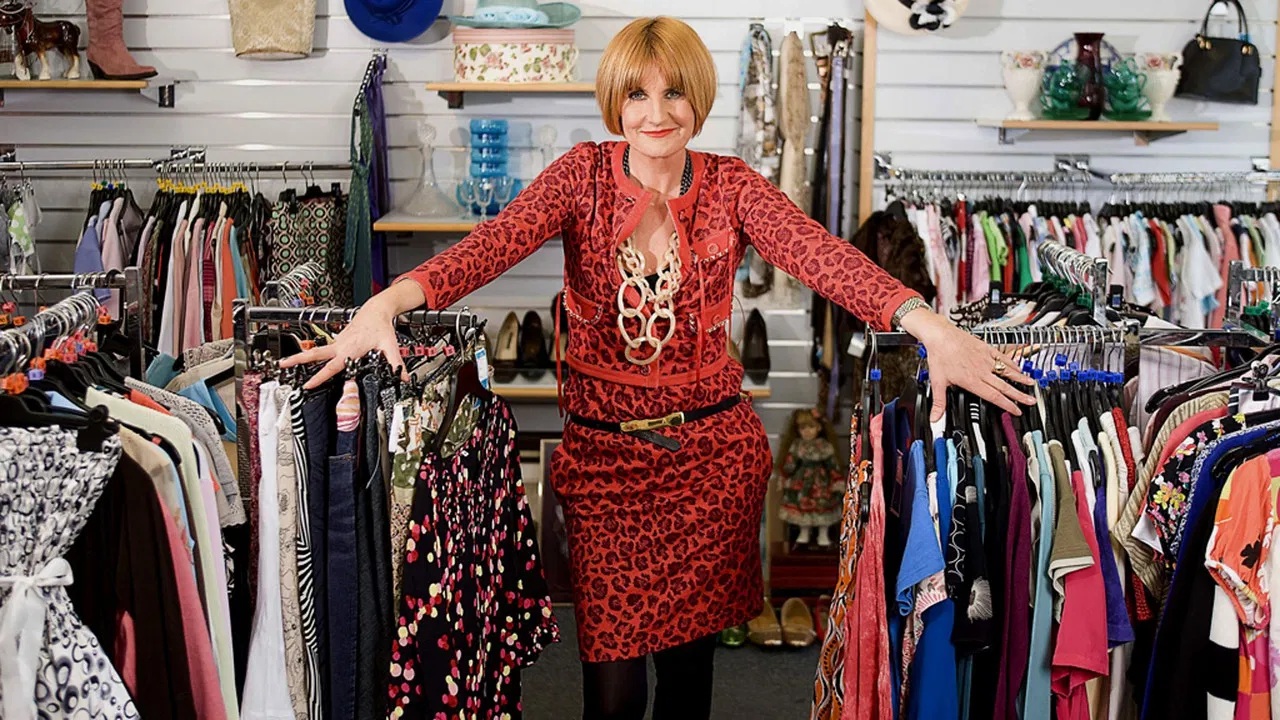 Mary Queen of Charity Shops backdrop