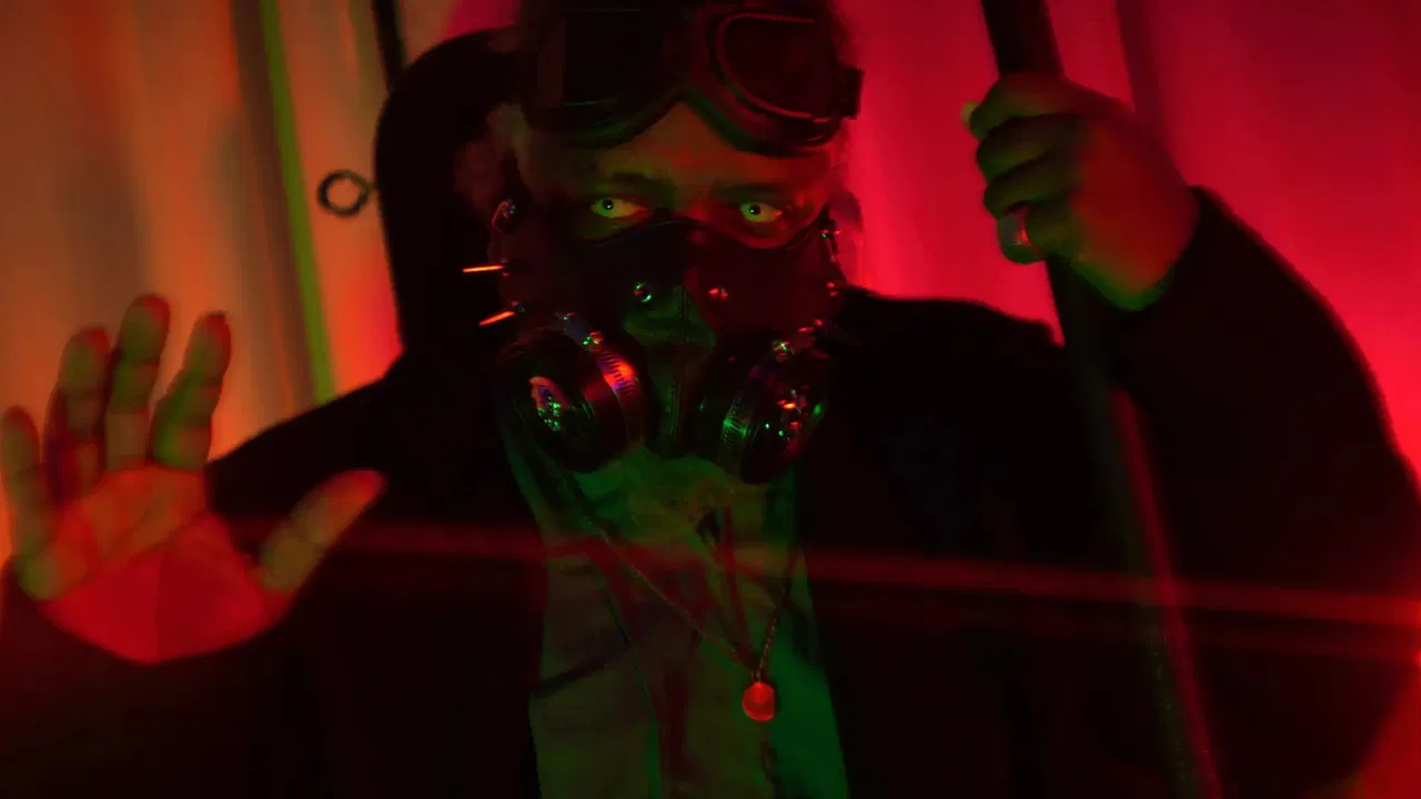 Gasmask Girl backdrop