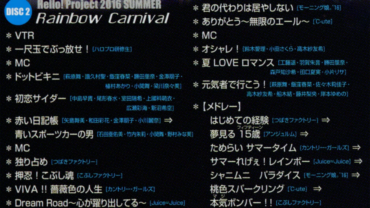 Hello! Project 2016 Summer ~Rainbow Carnival~ backdrop