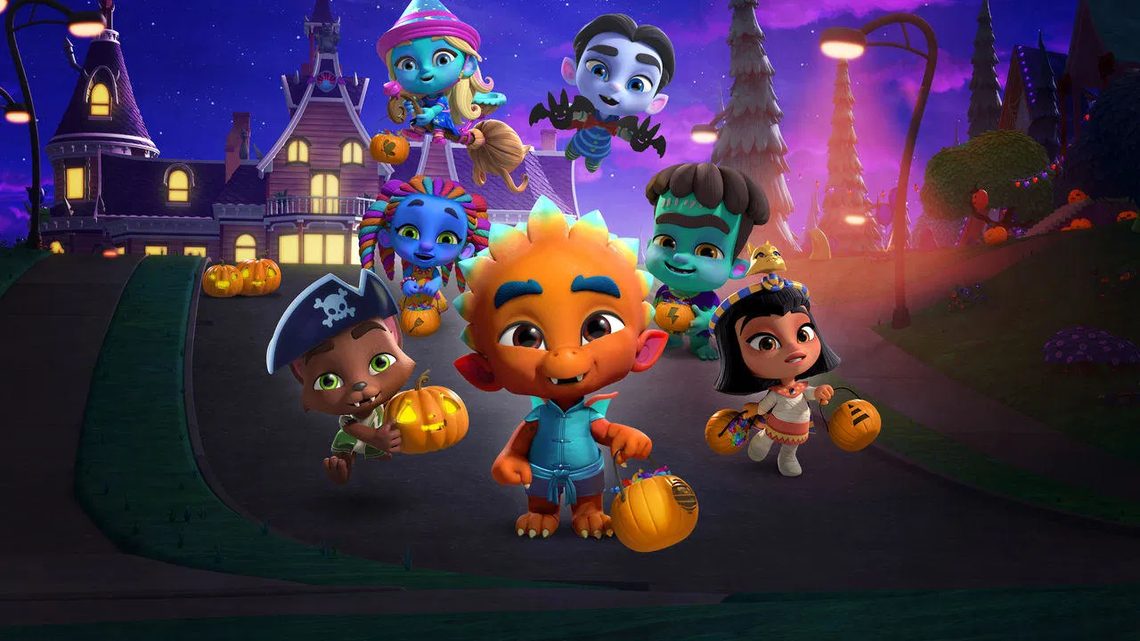 Super Monsters Save Halloween backdrop