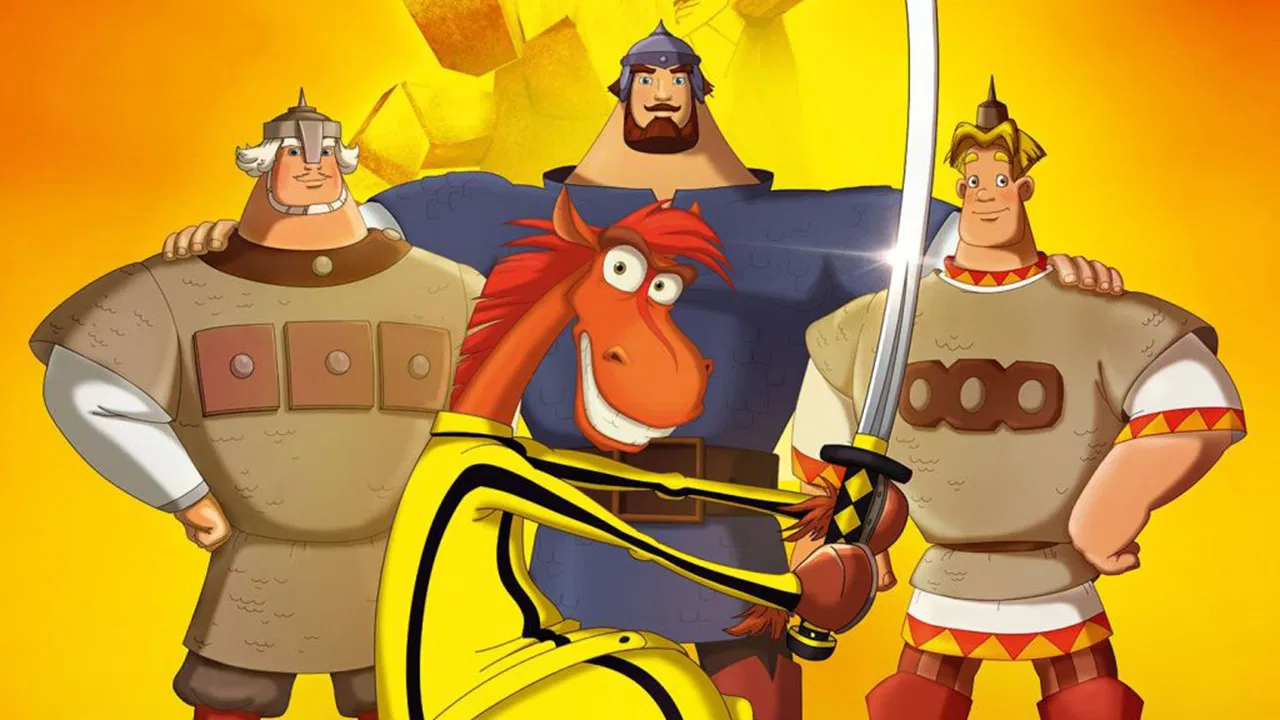 Three Heroes and Julius Caesar backdrop