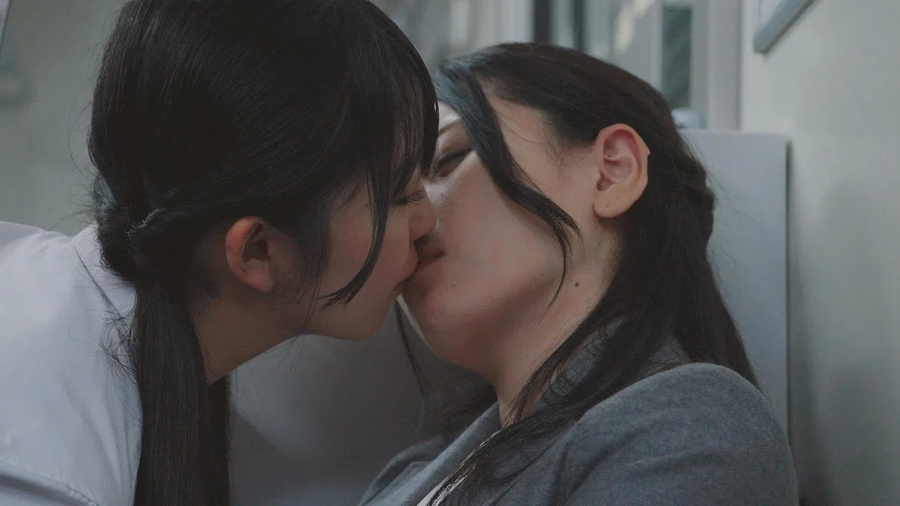 Densha no naka dake shika awanai: Watashi no kuchibiru (Chu!) Furendo backdrop