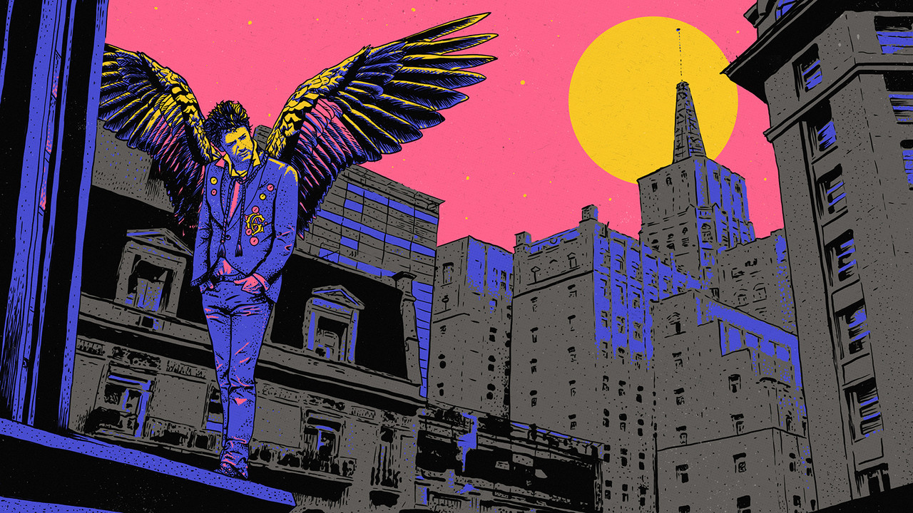 Un hombre alado backdrop