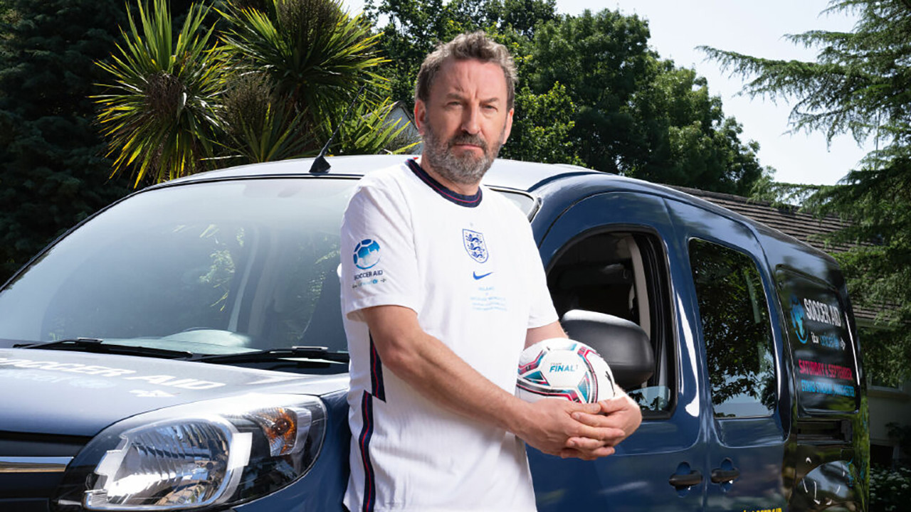 Lee Mack's Road to Soccer Aid backdrop