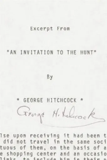 An Invitation to the Hunt poster