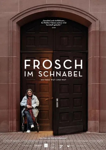Frosch im Schnabel poster